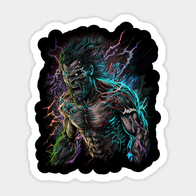 The Cursed of Werewolf - Wolfman Sticker by HijriFriza